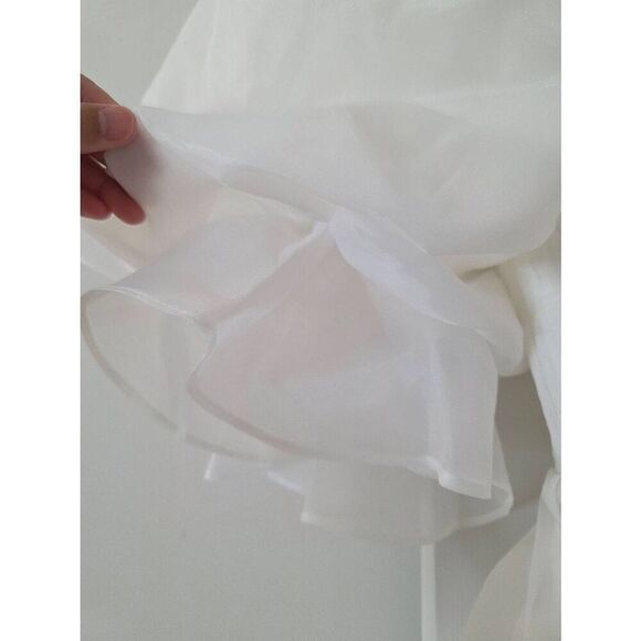 AJE ASTRID TIE BACK MINI DRESS IVORY SIZE 12 NWT $525 - Picture 7 of 12